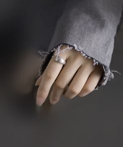 925 Silver Minimalist Versatile Personality Ring - Retro Trendy Niche Design Jewelry for Women, Perfect for Index Finger Style