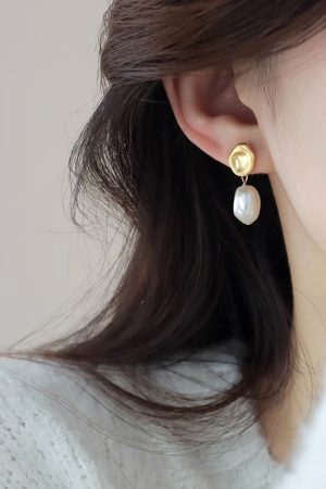 925 Silver Needle Baroque Pearl Earrings for Women, Niche Design, High-End Quality, Trendy 2025 Statement Jewelry