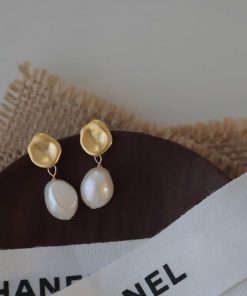 925 Silver Needle Baroque Pearl Earrings for Women, Niche Design, High-End Quality, Trendy 2025 Statement Jewelry