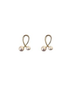 925 Silver Needle Cross Pearl Earrings for Women - Exquisite Delicate Design, Light Luxury Niche Fashion Accessories