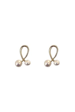 925 Silver Needle Cross Pearl Earrings for Women - Exquisite Delicate Design, Light Luxury Niche Fashion Accessories