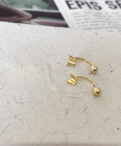 925 Silver Needle Delicate Butterfly Screw Earrings - High-End Niche Design for Versatile Style - Perfect for 2025 Fashion Trends