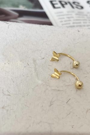 925 Silver Needle Delicate Butterfly Screw Earrings - High-End Niche Design for Versatile Style - Perfect for 2025 Fashion Trends