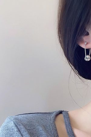 925 Silver Needle Gold Tassel Knotted Earrings - Exquisite French Design, Light Luxury, High Fashion Ear Accessories