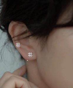 925 Silver Needle Grid Ear Studs - Minimalist Exquisite Design, High-End Feel, Sleep-Friendly Versatile Earrings for Everyday Wear