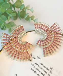 925 Silver Needle Iridescent Exaggerated Earrings - Trendy European American Design, Fashionable Statement Ear Drops