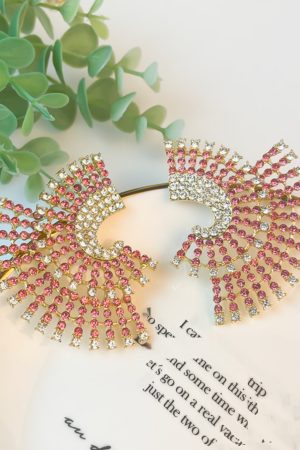 925 Silver Needle Iridescent Exaggerated Earrings - Trendy European American Design, Fashionable Statement Ear Drops