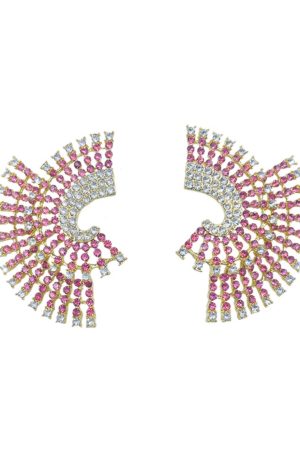 925 Silver Needle Iridescent Exaggerated Earrings - Trendy European American Design, Fashionable Statement Ear Drops
