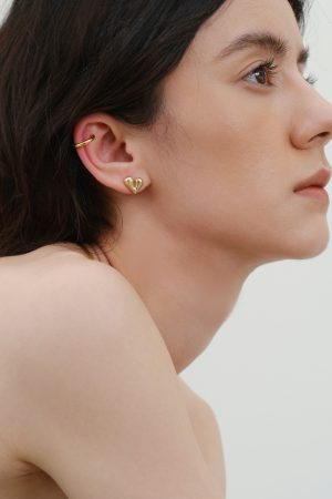 925 Silver Needle Minimalist Heart Mini Earrings - French Cold Style, Versatile Daily Wear for Effortless Chic