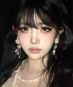 925 Silver Needle Pearl Flower Tassel Earrings - Exquisite Minimalist Style Ear Studs for Versatile Fashion - High-End Accessories