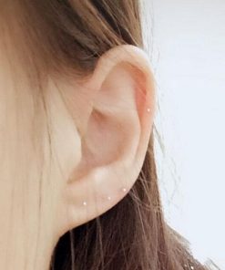 925 Sterling Silver Ear Sticks - Minimalist Unisex Ear Needles for Daily Care, Anti-Closing Ear Plugs for Ear Holes