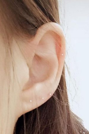 925 Sterling Silver Ear Sticks - Minimalist Unisex Ear Needles for Daily Care, Anti-Closing Ear Plugs for Ear Holes