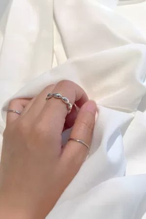 925 Sterling Silver Minimalist Adjustable Light Luxury Index Finger Ring for Women, Korean Style Trend Accessory