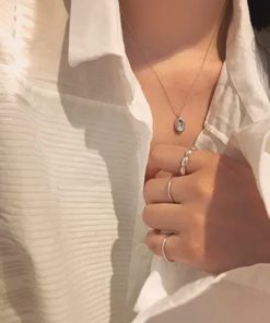 925 Sterling Silver Minimalist Adjustable Light Luxury Index Finger Ring for Women, Korean Style Trend Accessory