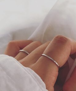 925 Sterling Silver Minimalist Adjustable Light Luxury Index Finger Ring for Women, Korean Style Trend Accessory