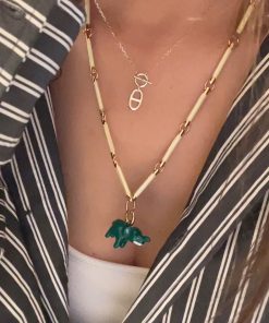 925 Sterling Silver Pig Nose Necklace for Women, Elegant Collarbone Chain with OT Clasp, Unique High-End Fashion Accessory