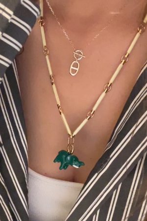 925 Sterling Silver Pig Nose Necklace for Women, Elegant Collarbone Chain with OT Clasp, Unique High-End Fashion Accessory
