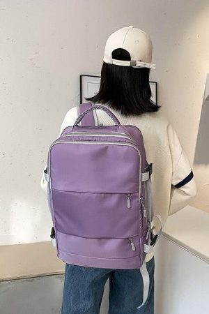 Acubi Fashion Layering, Acubi Fashion Maxi Skirt - Soft Girl Hidden Pockets Travel Backpack