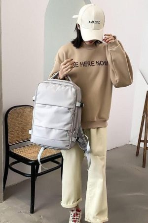 Acubi Fashion Layering, Acubi Fashion Maxi Skirt - Soft Girl Hidden Pockets Travel Backpack