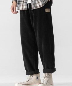 Acubi Fashion Maxi Skirt, Girl Ootd - Soft Boy Corduroy Jogger Pants