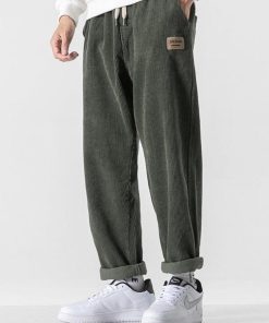 Acubi Fashion Maxi Skirt, Girl Ootd - Soft Boy Corduroy Jogger Pants