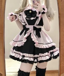 Acubi Fashion Tomboy, Korean Streetwear Fashion Women - Kawaii Anime Mini Dress