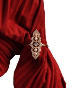 Adjustable Open Finger Gemstone Ring for Women - Light Luxury Fashionable 2025 Versatile Court Style