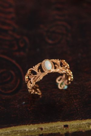 Adjustable Open Finger Gemstone Ring for Women - Light Luxury Fashionable 2025 Versatile Court Style