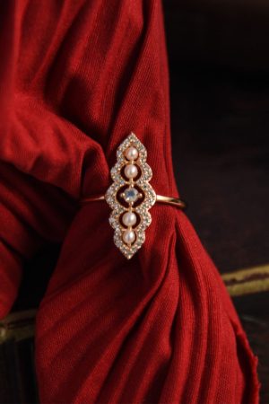 Adjustable Open Finger Gemstone Ring for Women - Light Luxury Fashionable 2025 Versatile Court Style