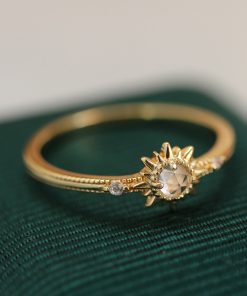 Adjustable Open Finger Gemstone Ring for Women - Light Luxury Fashionable 2025 Versatile Court Style