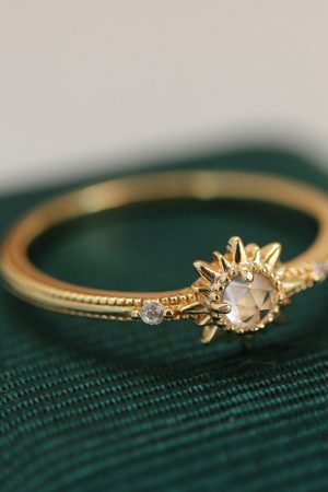 Adjustable Open Finger Gemstone Ring for Women - Light Luxury Fashionable 2025 Versatile Court Style