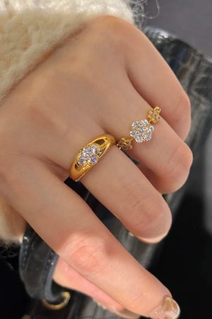 Adjustable Open Ring for Women with Sparkling Zircon, Versatile 2025 Fashion Index Finger Accessory
