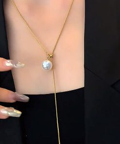 Adjustable Pull-Out Zircon Necklace - Light Luxury Minimalist Clavicle Chain, Trendy Niche Design for Versatile Style