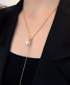 Adjustable Pull-Out Zircon Necklace - Light Luxury Minimalist Clavicle Chain, Trendy Niche Design for Versatile Style