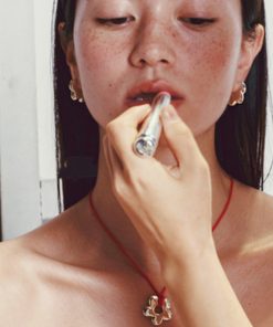 Adjustable Red Flower Pendant Necklace - Fashionable Vacation Style, European American Design, Trendy Accessory for 90s Vibes