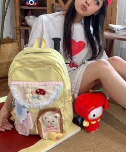 Adorable Large Capacity Cute Backpack for Students, Commuter Bag for Girls, Perfect for School and Daily Use