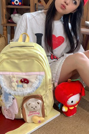 Adorable Large Capacity Cute Backpack for Students, Commuter Bag for Girls, Perfect for School and Daily Use