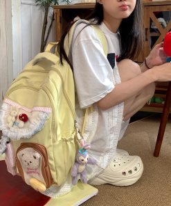 Adorable Large Capacity Cute Backpack for Students, Commuter Bag for Girls, Perfect for School and Daily Use