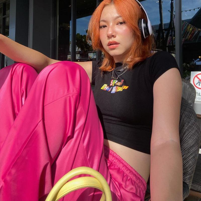 Aesthetic Outfit With Jeans, Grunge Outfits Inspo Girl - Still That B*tch Crop Top Aesthetic Outfit With Jeans, Grunge Outfits Inspo Girl - Still That B*tch Crop Top