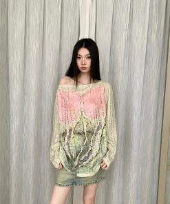 Aesthetic Outfits Mini Skirt, Pinterest Baggy Style - Fairycore One Shoulder Top