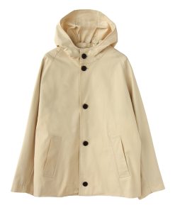 All-Cotton Loose Straight Coat with Classic Plaid Lining and Hood, Stylish Hooded Trench Coat for Casual Wear