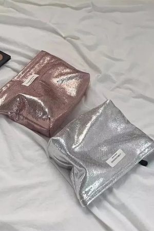 Alter Ego Outfits, Indie School Outfits - Shiny Metallic Makeup Bag