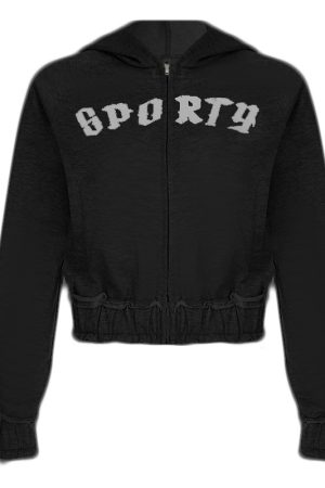 American Casual Sports Letter Short Hoodie Jacket and High-Waisted Trendy Long Pants Set for Effortless Style