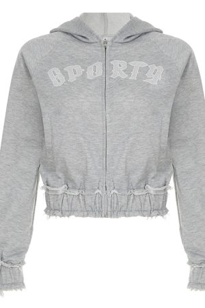 American Casual Sports Letter Short Hoodie Jacket and High-Waisted Trendy Long Pants Set for Effortless Style