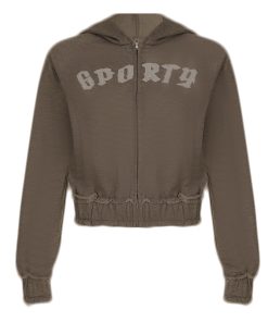 American Casual Sports Letter Short Hoodie Jacket and High-Waisted Trendy Long Pants Set for Effortless Style