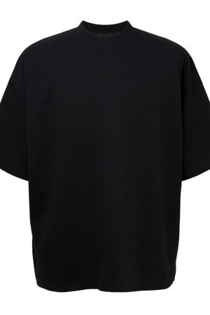 American Minimalist Solid Color Baggy Short Sleeve Tee - Unisex Casual Wear, Effortless Style for Everyday Fashion