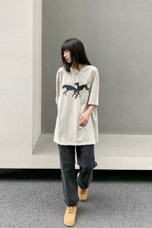 American Retro Casual T-Shirt for Men and Women - Versatile Loose Fit Pure Cotton Short Sleeve Streetwear, 90s Style