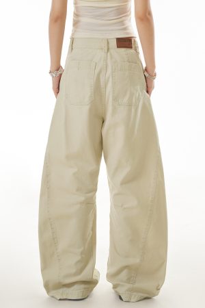 American Retro Deconstructed Wide-Leg Work Pants for Women - Trendy Street Style Slimming Casual Trousers