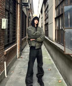 American Retro Faux Two-Piece Camouflage Hooded Jacket for Men and Women, Spring Autumn Bomber Style, High-End Pilot Look