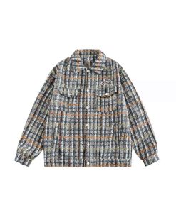 American Retro Heavyweight Embroidered Jacket for Spring & Autumn, Loose Casual Chic Windbreaker, Lazy Style Fashion Top